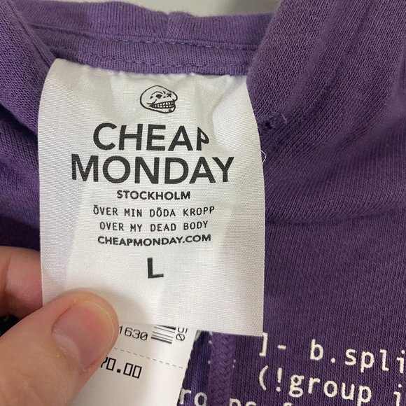 NEW Cheap Monday Hoodie Large - Picture 6 of 7
